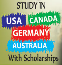 Study in USA, CANADA, GERMAN, AUSTRALIA with Scholarships